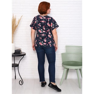 Футболка "Пион" (Синий)