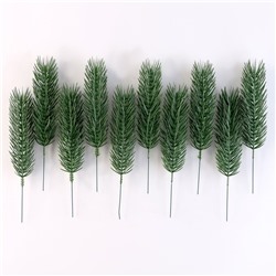 Ветка еловая зелёная, 22×4 см, набор 50 шт.