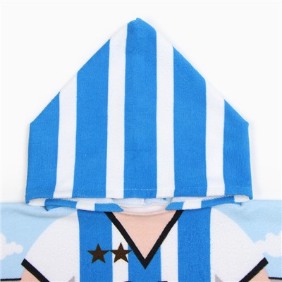 Полотенце-пончо детское махровое Крошка Я «Футболист», 60×120 см, микрофибра