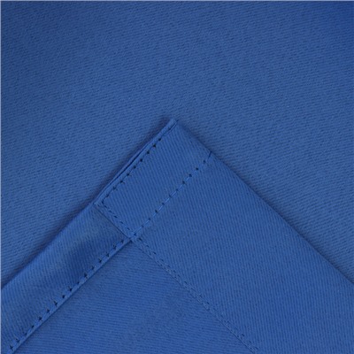 Штора блэкаут портьерная «Этель», 130×300 см, синяя