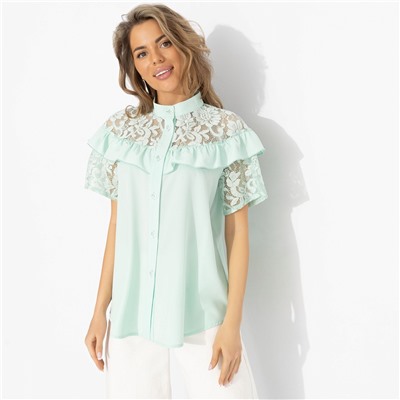 Рубашка нарядная, Королева момента (мятная)