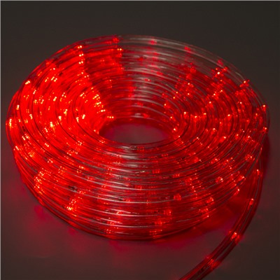 Световой шнур Luazon Lighting 10 мм, IP65, 20 м, 24 LED/м, 220 В, 8 режимов, свечение красное