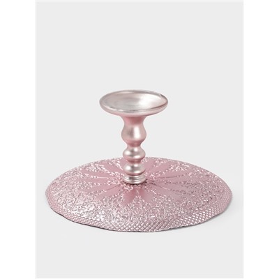 Блюдо сервировочное «ЭЛЕОНОРА БРОНЗА», d=28 см, стекло, голубое, розовое