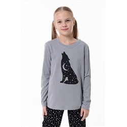 Пижама футболка с длинным рукавом и брюки М225116Псч