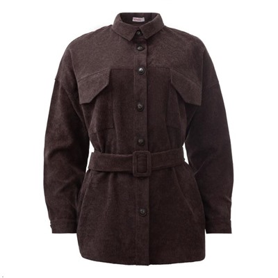 Рубашка женская MINAKU: Casual Collection, размер 48, шоколадный