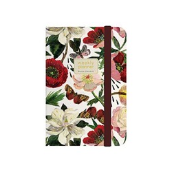 Еженедельник недатированный А5 144 стр. на резинке "FLORA. Пионы" 3-821/02 Bruno Visconti