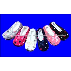 6 ПАР - Носки-тапочки внутри с мехом "Звездочки" женские