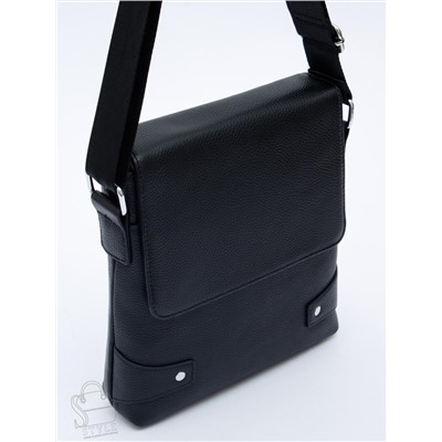 Сумка мужская кожаная 033H black Heanbag  в Новосибирске