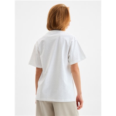 Футболка со стразами женская MIST, белая, размер 42-44