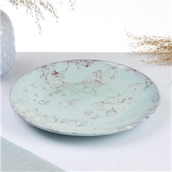 Тарелка Борисовская керамика «Романтика», d=22 см, голубая