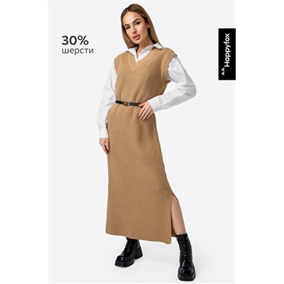 Женское вязаное платье оверсайз Happyfox