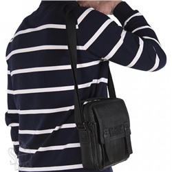 Сумка мужская кожаная 3012-1TR black Tough Ruder