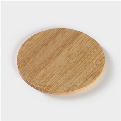 Подставки под кружки BellaTenero, d=10.8 см, набор 4 шт., на фарфоровой подставке, бамбук