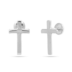 Серьги из серебра без вставки, Ю-24044р