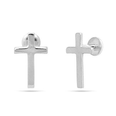 Серьги из серебра без вставки, Ю-24044р