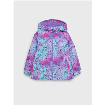 Куртка текстильная с полиуретановым покрытием для девочек (ветровка)