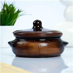 УЦЕНКА Горшок керамический для запекания «Борисовский» 0.7 л / 15×9 см, старина