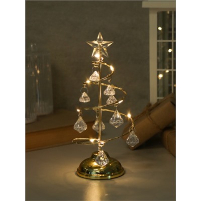 Новогоднее украшение Елка 19 см золото / NG-01/1 /уп 96/Новый год