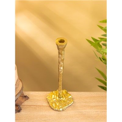 Подсвечник «Капель», 30 см, алюминий, золото