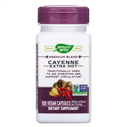 Nature's Way, Cayenne Extra Hot, 100 Vegan Capsules