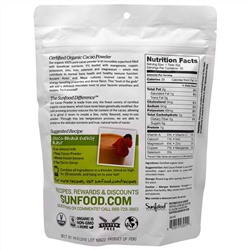 Sunfood, Органический какао-порошок, 227 г (8 унций)