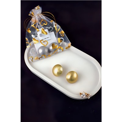 Серьги Суперлегкие Полусфера + Подарок НАТАЛИ, 1133041