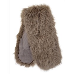 Зимние женские варежки,  цвет  коричневый