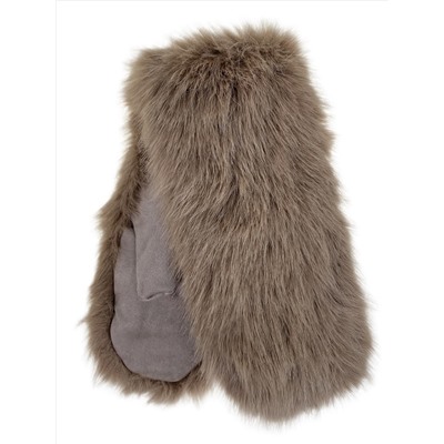 Зимние женские варежки,  цвет  коричневый