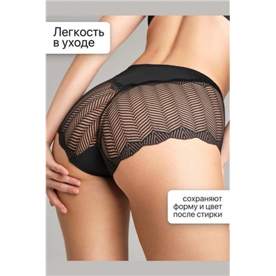 Набор трусов OIRO 0208 кружевные 46-60 3 шт (Черный)