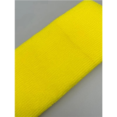 Bath Towel Мочалка-полотенце для душа с пилинг-эффектом / Nylon Long Exfoliating Towel, жесткая, желтый 28178