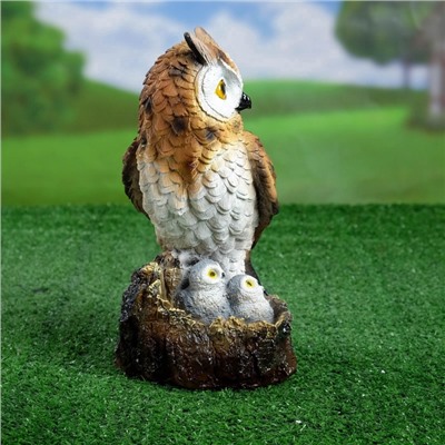 Садовая фигура из гипса «Семейство сов», 26×13×17 см