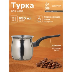Турка Доляна «Индия», 600 мл, нержавеющая сталь