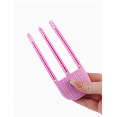 Зажимы для прикорневого объёма, 2 шт., пластиковые, розовые