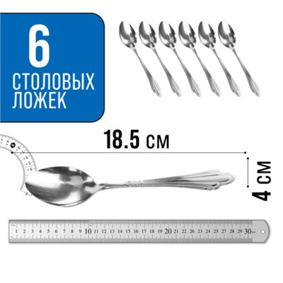 9-31518 Ложки столовые 6шт нерж/ст MB 80)