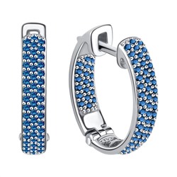 Серьги из серебра куб.циркон., Л-12238с