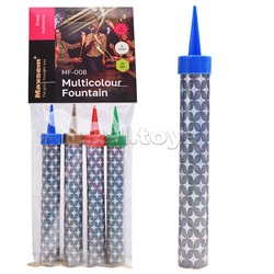 Свеча Фонтан для торта, разноцветный поток искр 10-12,5 см, (30сек.) 4 шт.