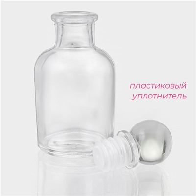Банка для сыпучих Доляна «Классика», 60 мл, 4.4×10.3 см, стекло, прозрачная