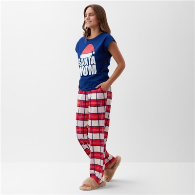 Пижама новогодняя женская (футболка, брюки) KAFTAN Santa team, размер 40-42 49