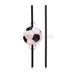 Набор посуды одноразовой "Футбольный мяч" трубочки (10 шт)