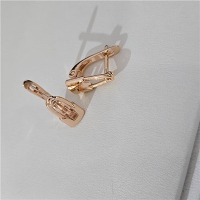 Серьги булавка ювелирная бижутерия коллекция "Дубай", покрытие позолота, арт.313.295