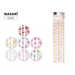 Наклейки-стразы акриловые АССОРТИ-11 31х8 см, 7 дизайнов M-8661 Mazari