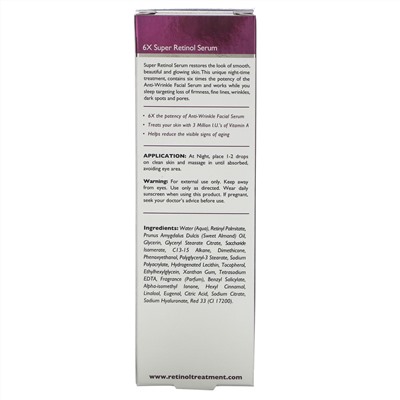 Skincare LdeL Cosmetics Retinol, Super Retinol Serum, Night Treatment, 1 fl oz (30 ml)
