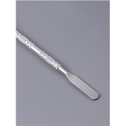 Набор для макияжа, 2 предмета: палитра, спатула, цвет серебристый