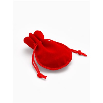 Мешочек бархатный, 7×9 см, красный
