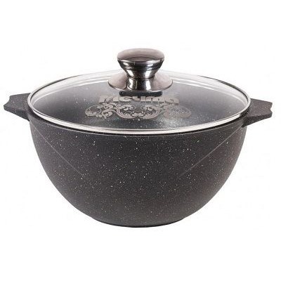 Казан 4л, стекл. крыш,  АП Гранит, black арт,54802