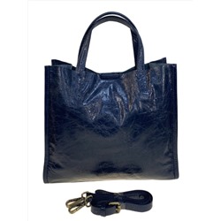 Женская сумка из натуральной кожи, цвет  синий