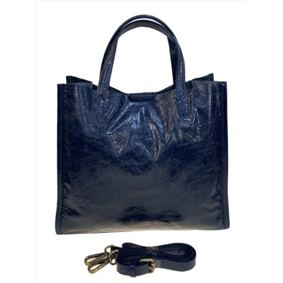 Женская сумка из натуральной кожи, цвет  синий