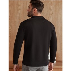 Лонгслив с воротником поло на пуговицах из премиального хлопка с эластаном