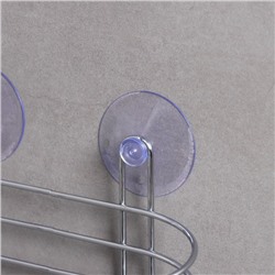 Полка для ванной Доляна, на присосках, 20×10×10 см, хромированная