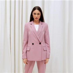 Пиджак женский двубортный MIST, размер 50, розовый